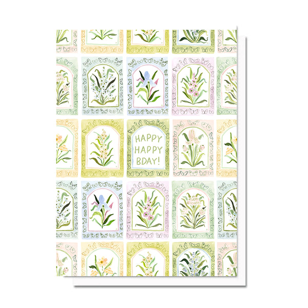 Rainbow Botanicals Birthday Card