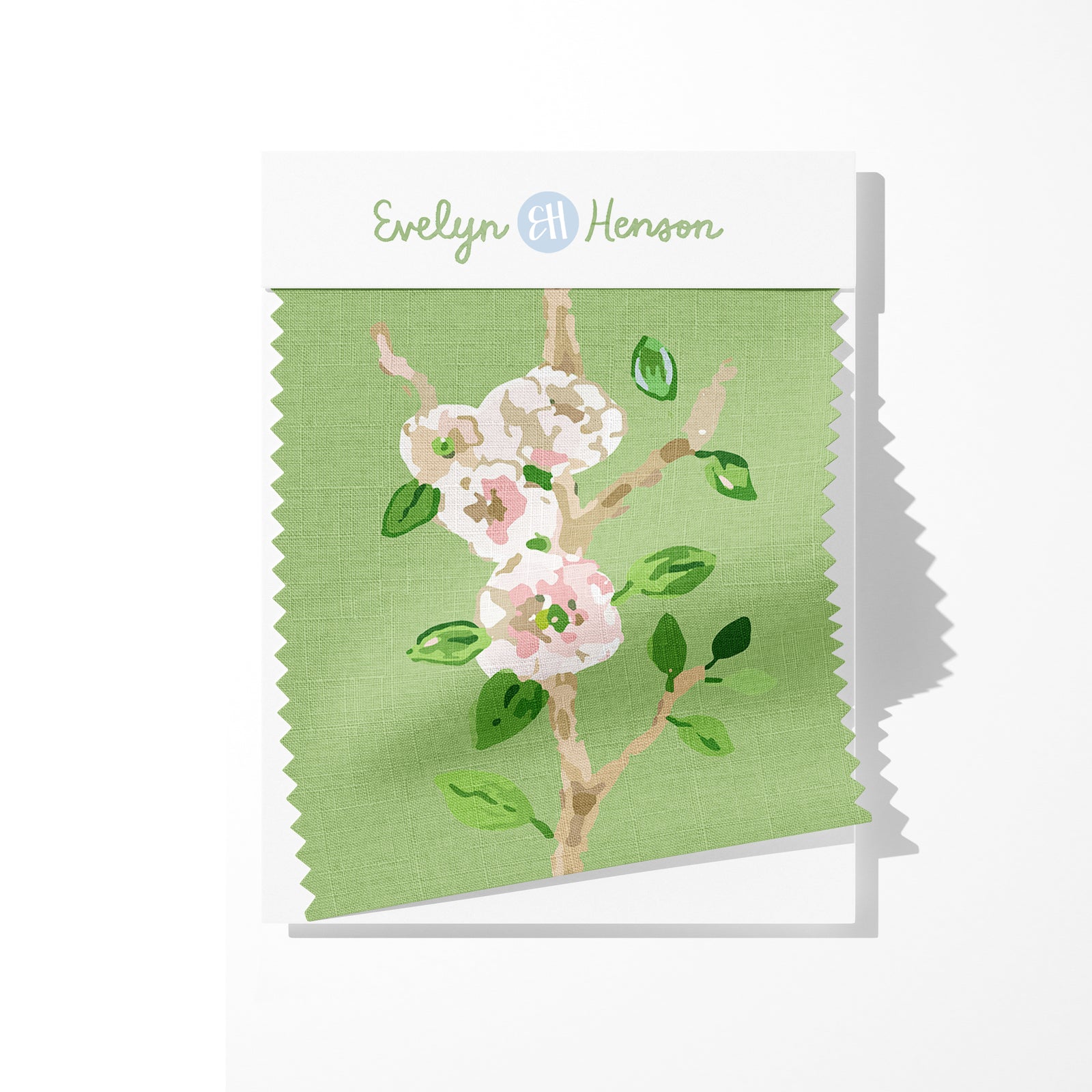 アート　PRETTY GREEN Prints 「Pocket Full」 Chinoiserie Fabric- Green – Evelyn Henson