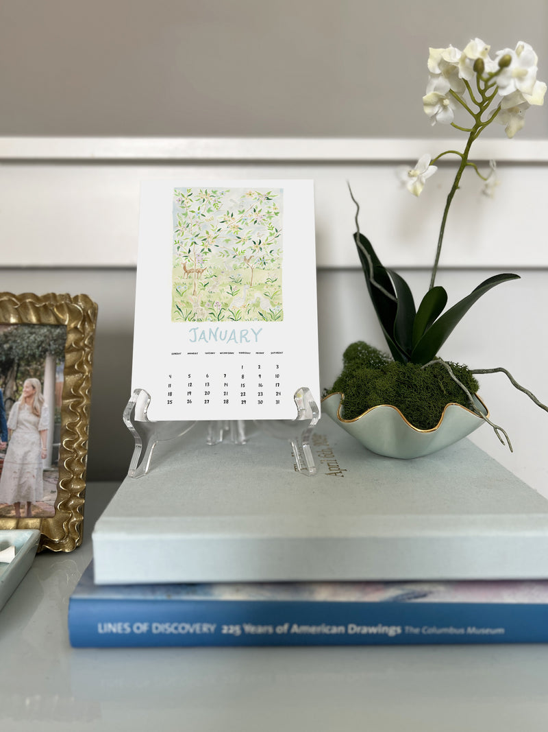 2026 Desk Calendar, Chinoiserie Edition
