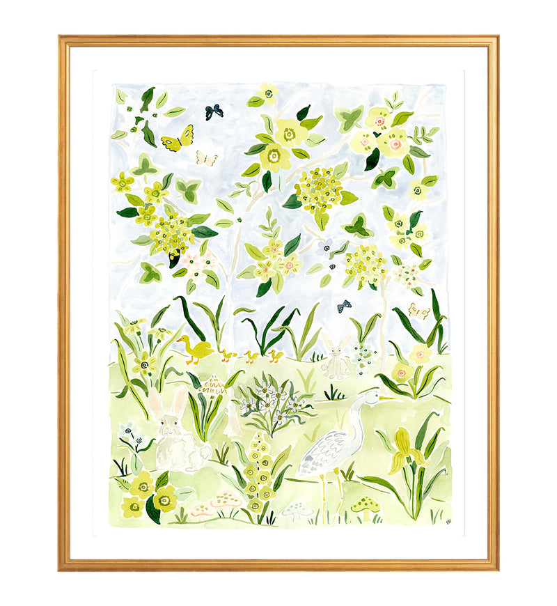 The "Sunshine Forest No. 2" Chinoiserie Fine Art Print
