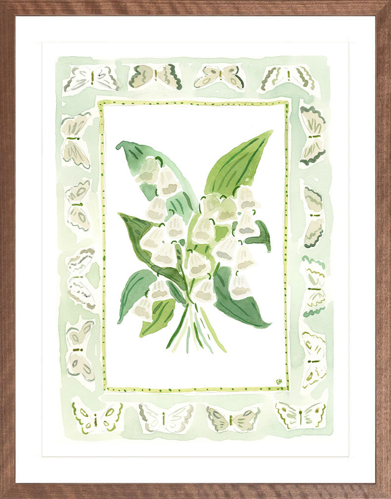 The "Lily of the Valley Charms" Watercolor Fine Art Print, Flower Charm Series