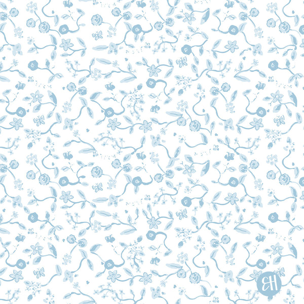Bisou Blooms Fabric- Blue
