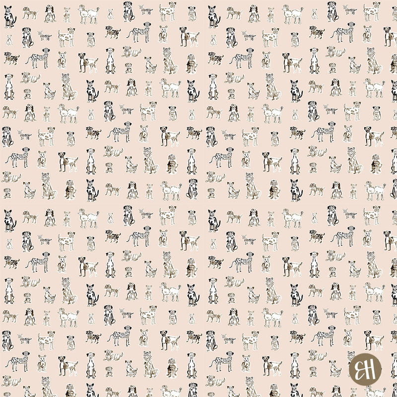 Pups Fabric- Beige