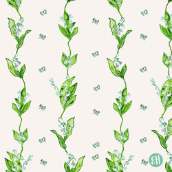 Lily Lines Fabric- Cream