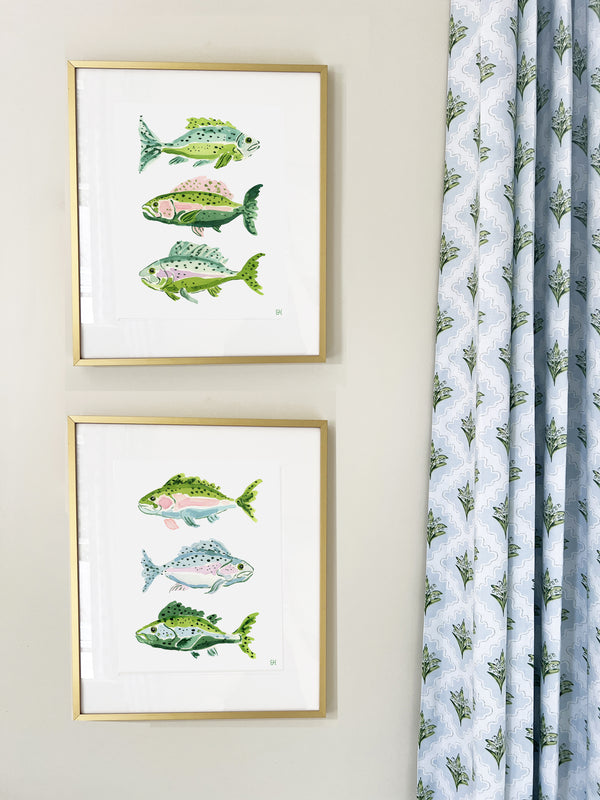 The "Fish School No. 4" Watercolor Fish Fine Art Print