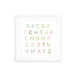 ABC Flowers Print, Fine Art Print