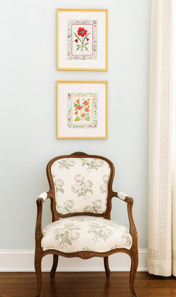 The "Wildflower Song Charms" Watercolor Fine Art Print, Flower Charm Series