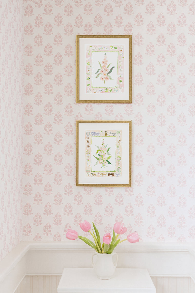 The "Whimsywood Charms" Watercolor Fine Art Print, Flower Charm Series