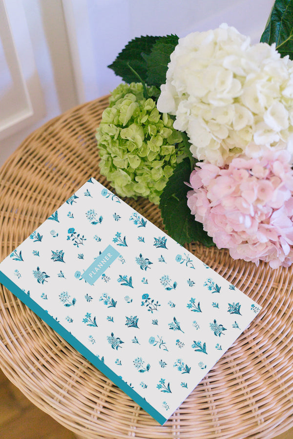 Undated Monthly/Weekly Planner, Fleur Print