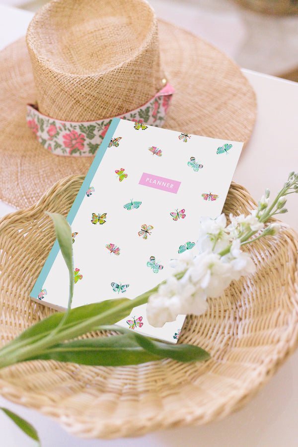 Undated Monthly/Weekly Planner, Flutterby Print