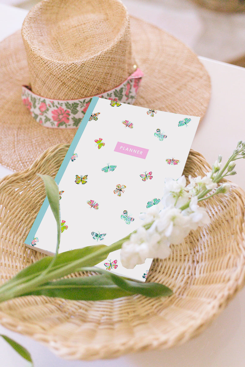 Undated Monthly/Weekly Planner, Flutterby Print