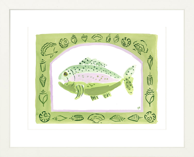The "Rainbow Fish Green" Fine Art Print