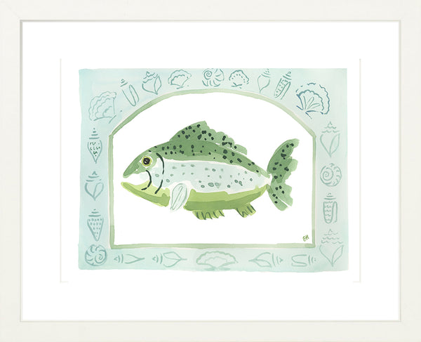 The "Rainbow Fish Aqua" Fine Art Print