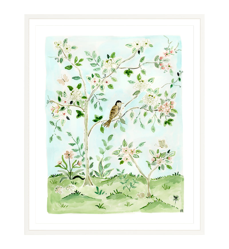 The "Free as a Bird No. 2" Chinoiserie Fine Art Print