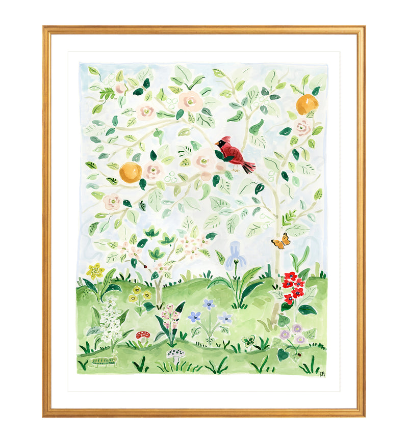 The "Early Bird No. 2" Chinoiserie Fine Art Print