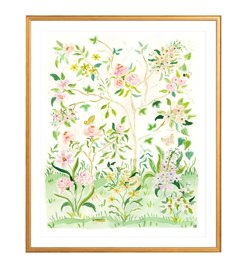 The "Rose Colored Glasses No. 1" Chinoiserie Fine Art Print