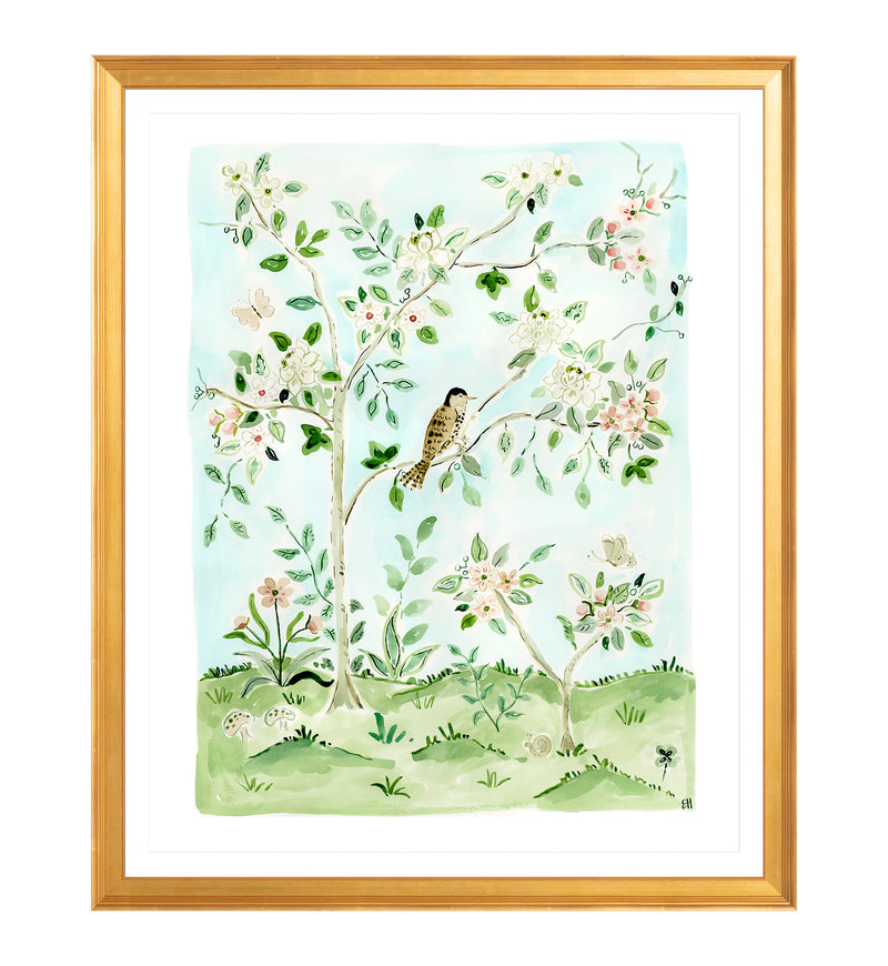 The "Free as a Bird No. 2" Chinoiserie Fine Art Print