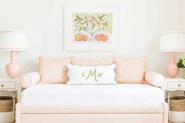 The "Georgia Peaches" Flower Tablescape Series, Fine Art Print