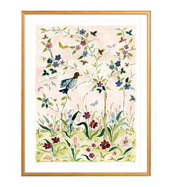 The "Pink Skies No. 2" Chinoiserie Fine Art Print