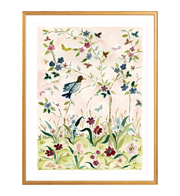 The "Pink Skies No. 2" Chinoiserie Fine Art Print