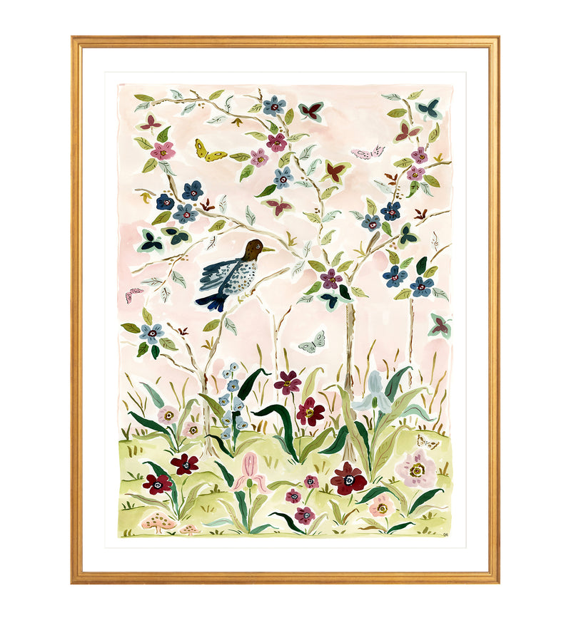 The "Pink Skies No. 2" Chinoiserie Fine Art Print