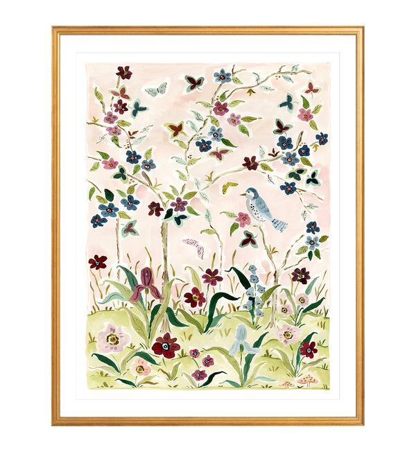 The "Pink Skies No. 1" Chinoiserie Fine Art Print
