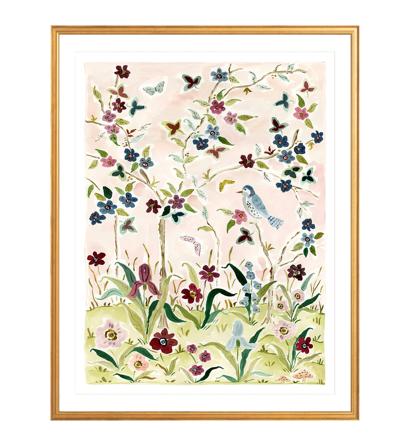 The "Pink Skies No. 1" Chinoiserie Fine Art Print