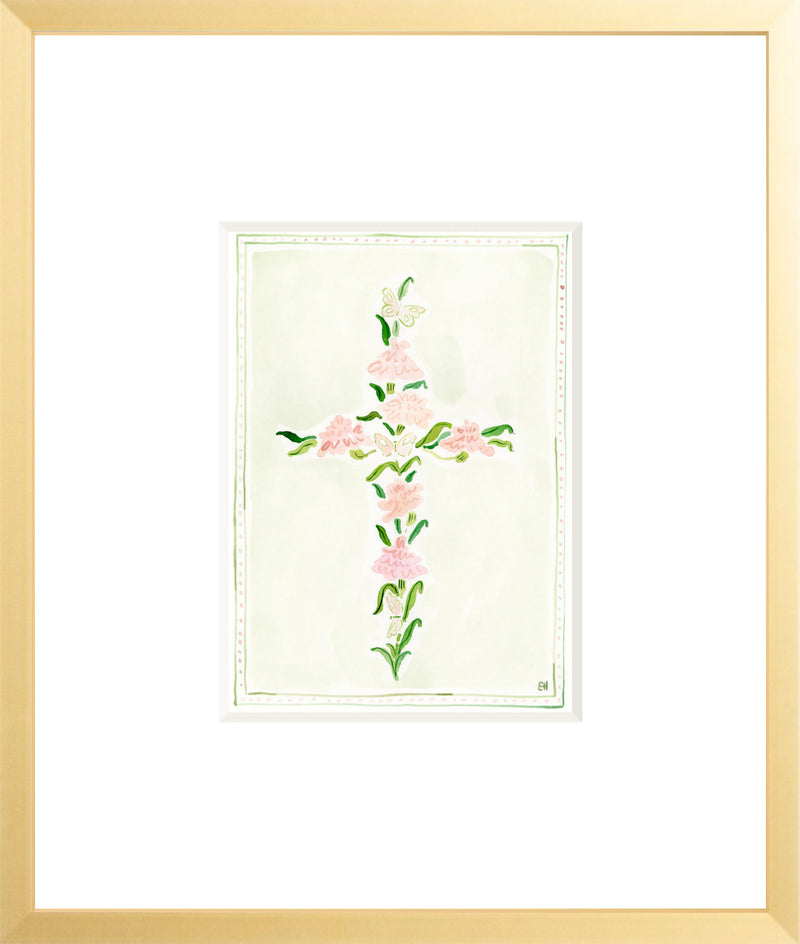 "Peony Cross" Fine Art Print