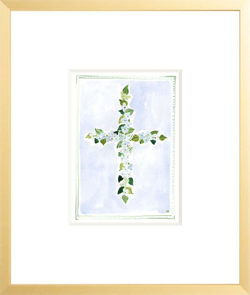 "Hydrangea Cross" Fine Art Print