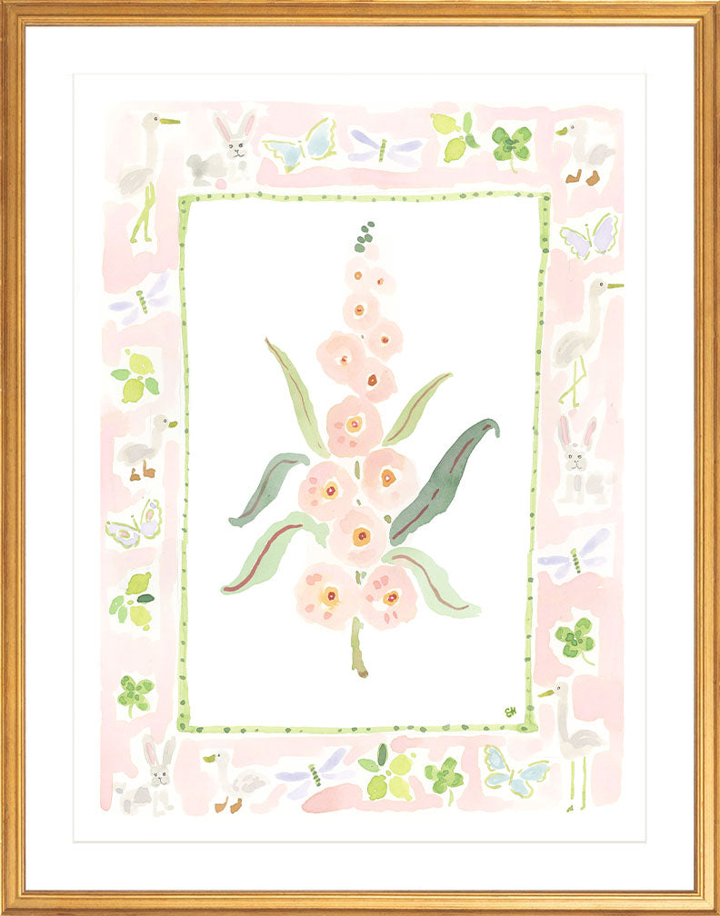 The "Whimsywood Charms" Watercolor Fine Art Print, Flower Charm Series
