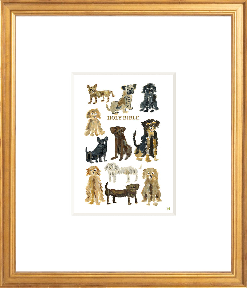 "All Dogs Go to Heaven Bible" Fine Art Print