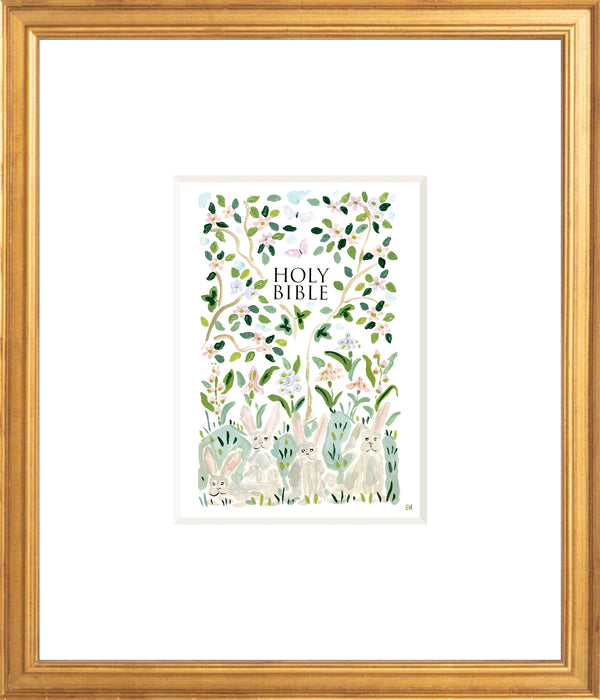 "Bunny Garden Bible" Fine Art Print