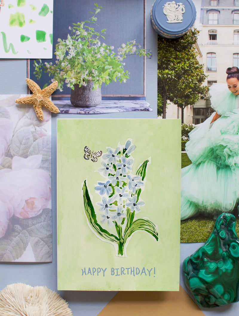 Happy Birthday Hyacinths Card