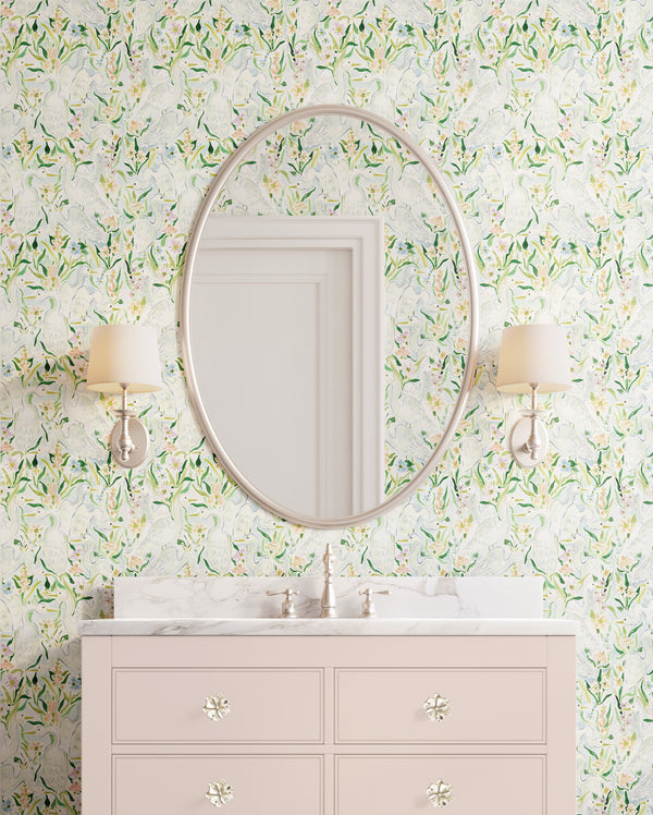 Heron Garden Wallpaper