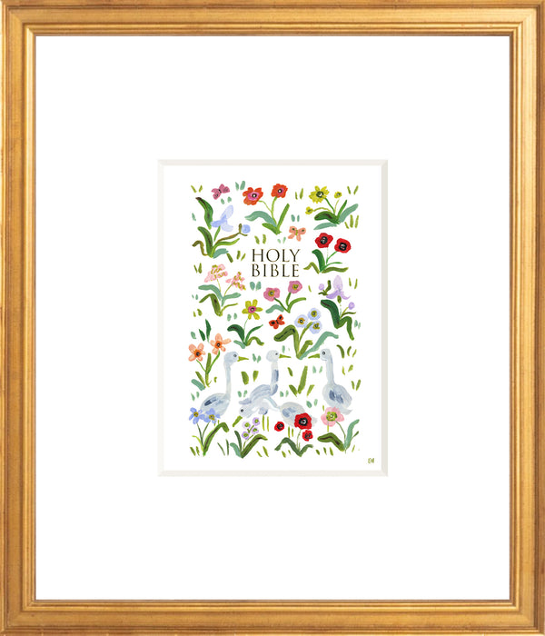 "Herons in the Wildflowers Bible" Fine Art Print