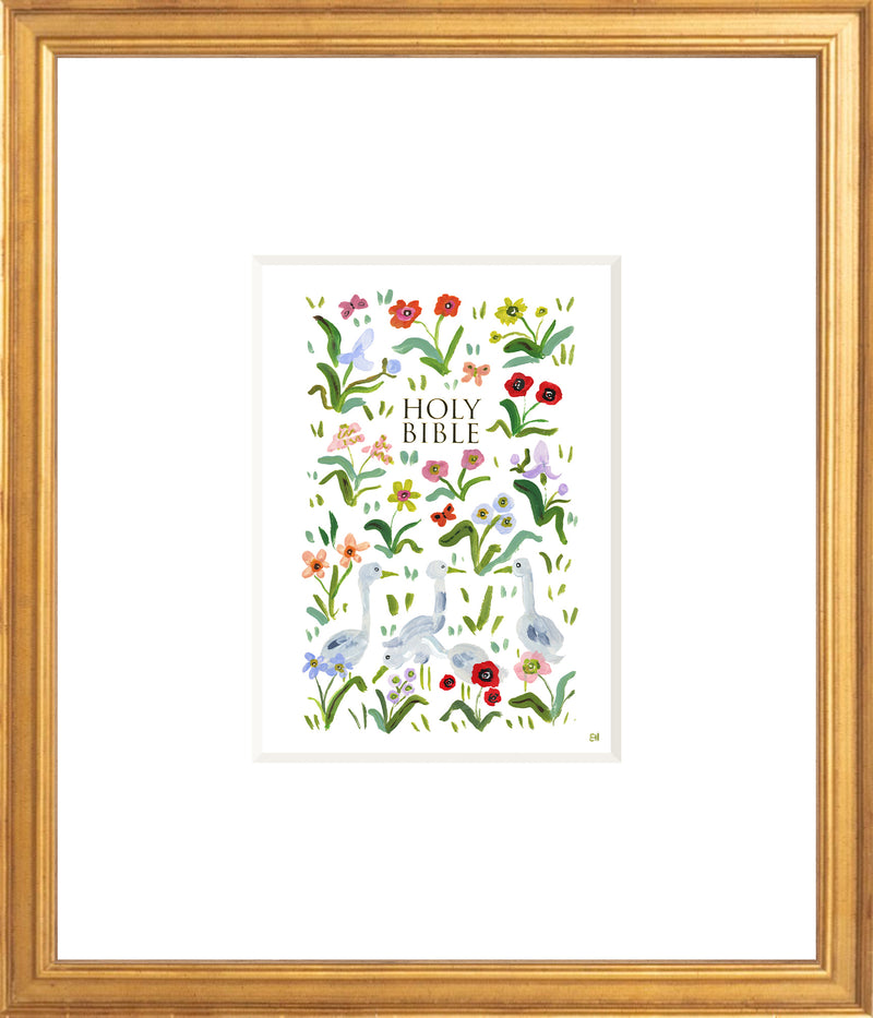 "Herons in the Wildflowers Bible" Fine Art Print