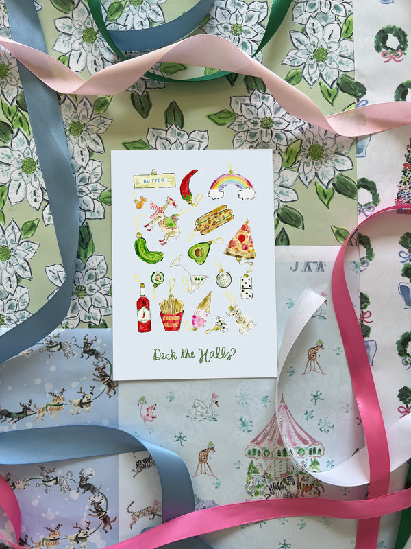 Deck the Halls Ornament Card