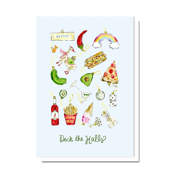 Deck the Halls Ornament Card