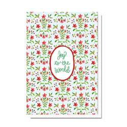 Joy to the World Floral Card