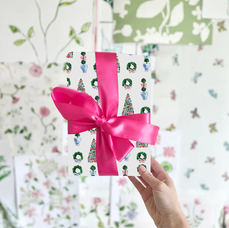 Holiday Topiaries Wrapping Paper