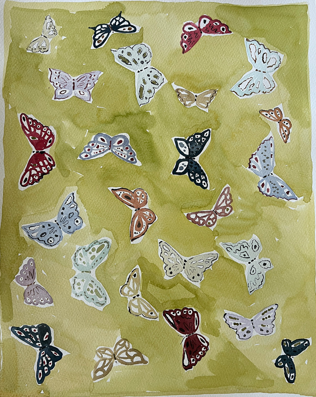 Butterfly Chartreuse, Original 16x20 – Evelyn Henson