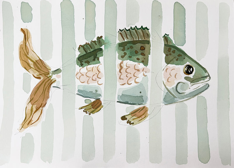 Pacific Stripes, Original 7x10