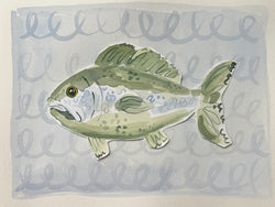 One Fish Green Fish, Original 7x10