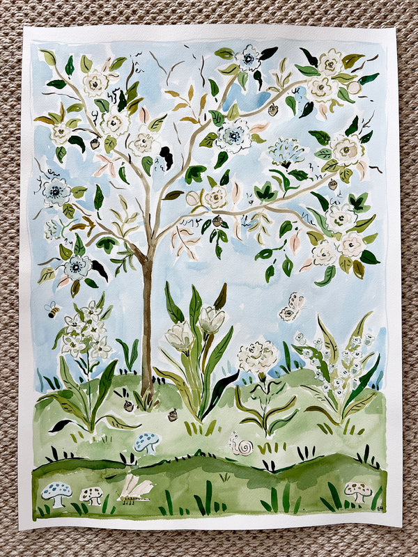 Bloom Where You're Planted No. 1, Original 18x24 Watercolor