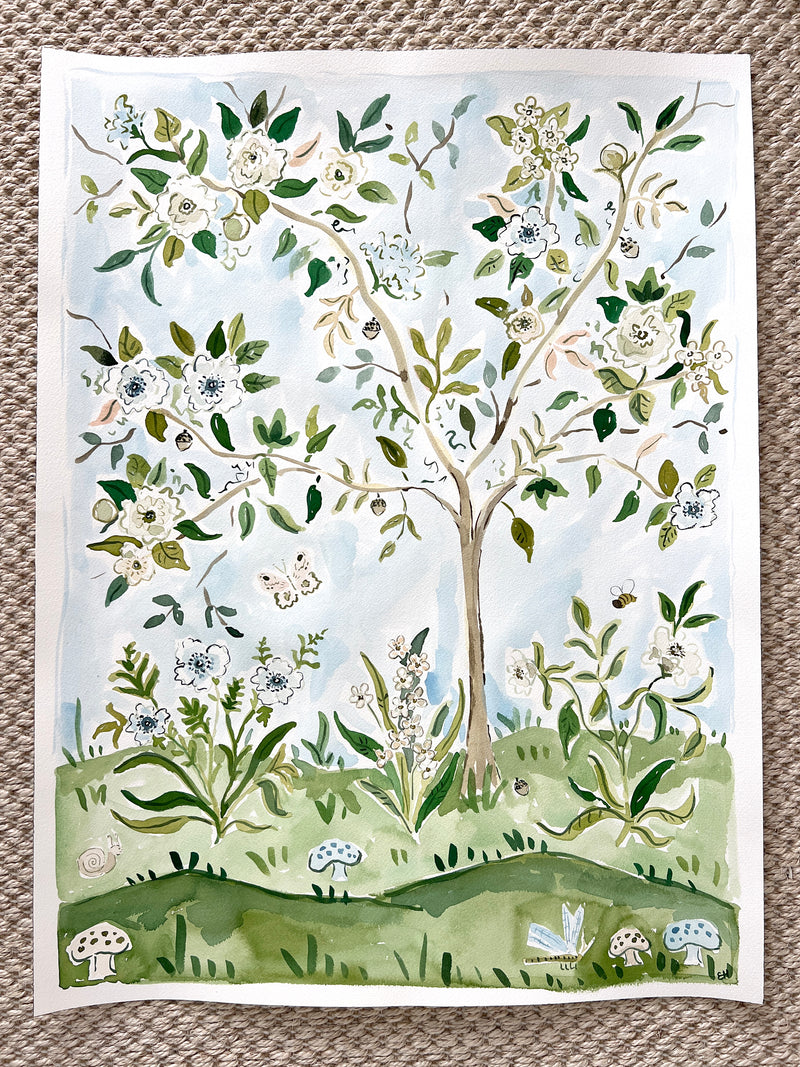 Bloom Where You're Planted No. 2, Original 18x24 Watercolor