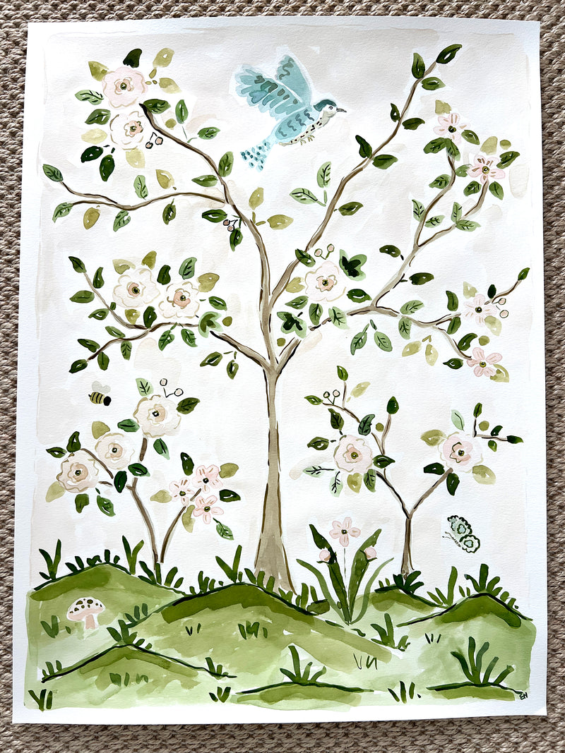 Fresh as a Rose No. 1, Original 18x24 Watercolor