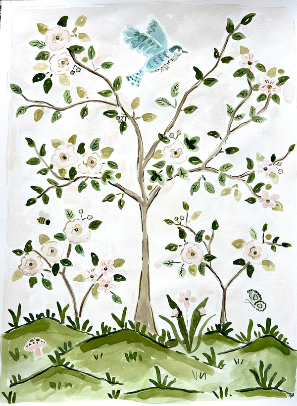 Fresh as a Rose No. 1, Original 18x24 Watercolor