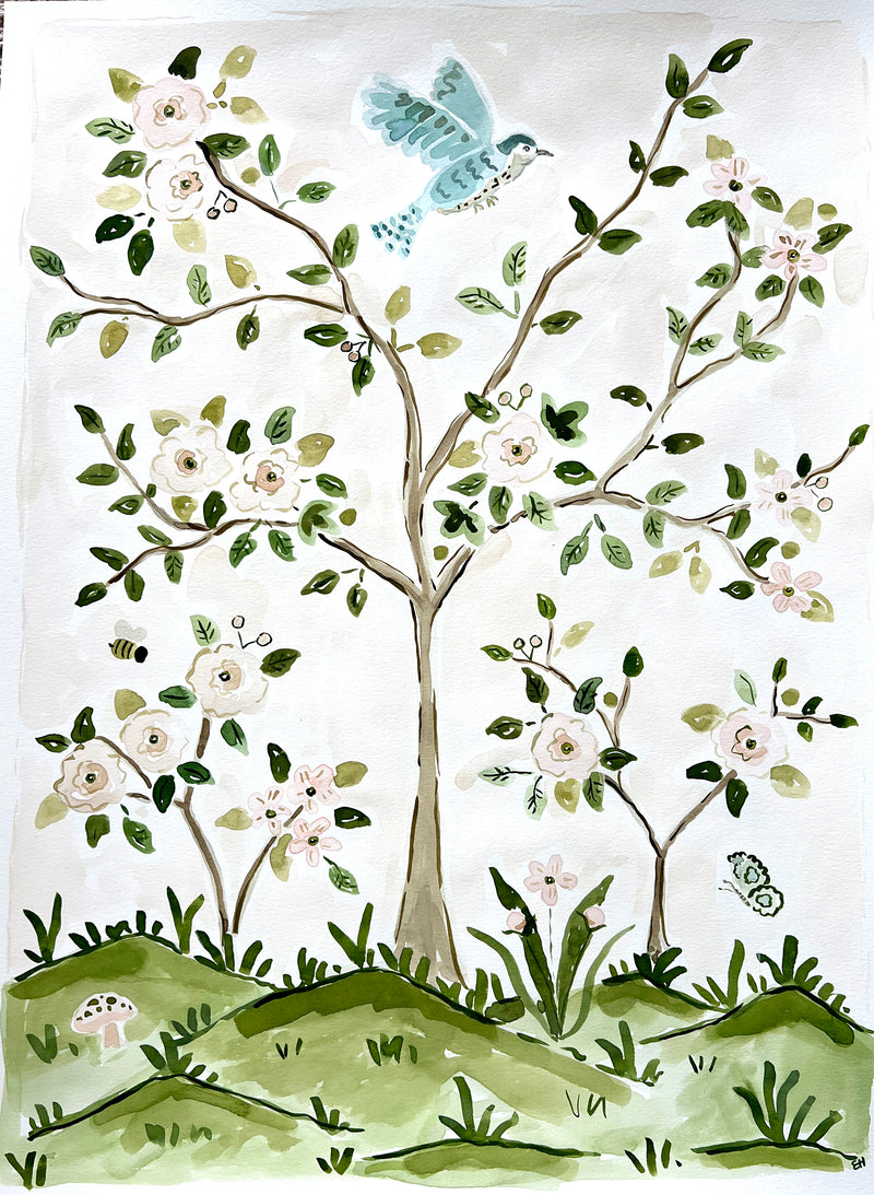 Fresh as a Rose No. 1, Original 18x24 Watercolor