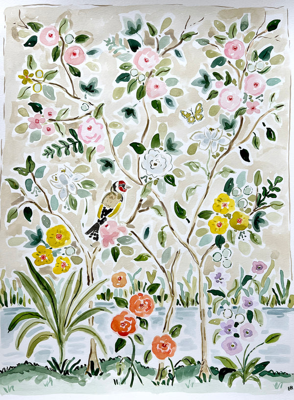 A Breath of Fresh Flower Air No. 1, Original 18x24 Watercolor