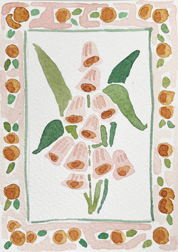 Flower Charm Oranges, Original 5x7
